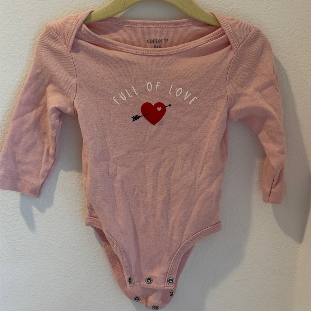 Carter's Pink 'Full of Love' Baby Bodysuit